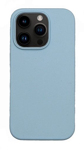 Чехол-накладка для iPhone 14 Pro, Silicon Case, без лого, небесно-голубой