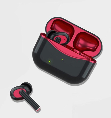 Беспроводные наушники P73 Max, вакуумные черные c красным