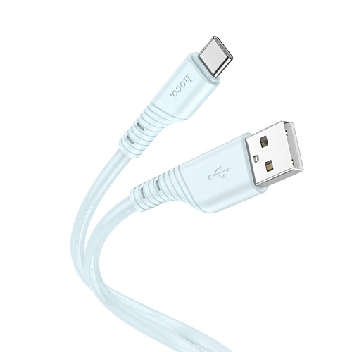USB Кабель Type-C, HOCO, X97, 1м, силиконовый, светло-голубой