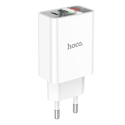 Сетевое зарядное устройство, 1 PD 20W + 1 USB 3.0 QC (C100A), HOCO, белый