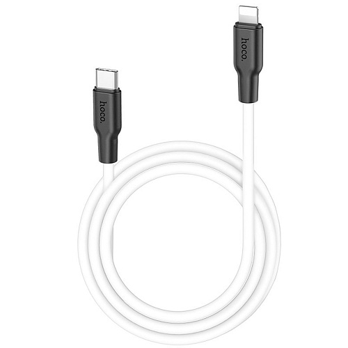 Кабель Lightning to Type-C (PD), HOCO, X21 Plus, черно-белый