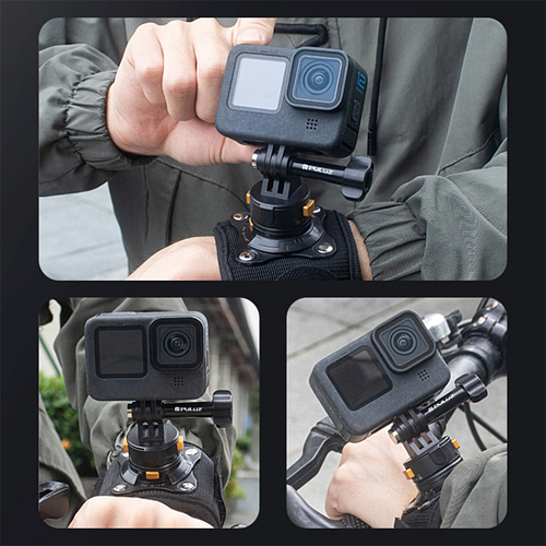 Магнитное быстроразъемное крепление на запястье для GoPro и других экшн камер, PULUZ, черный