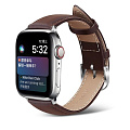 Ремешок на руку для Apple Watch 38/40/41 мм, кожа, темно-коричневый