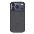 Чехол-накладка для iPhone 17 Pro Max, Silicon Case, магнитный (MagSafe), с дизайном, без лого, X-CASE, угольно-серый