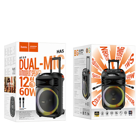  HA5, +2  , Winner wireless dual-mic outdoor BT speaker, HOCO, 