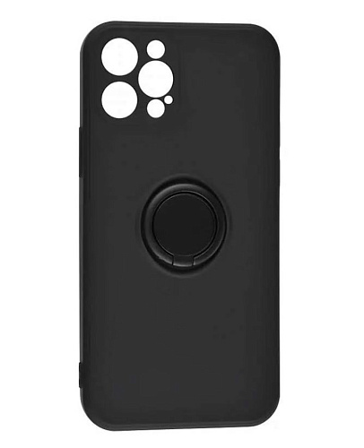 Чехол силиконовый для iPhone 12 Pro (6.1), с держателем, X-CASE, черный