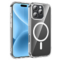 Чехол силиконовый для iPhone 16 Pro Max, Магнитный (MagSafe), HOCO, прозрачный