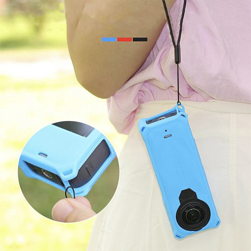 Силиконовый чехол для экшн камеры Insta360 X5, с усиленными углами, PULUZ, черный