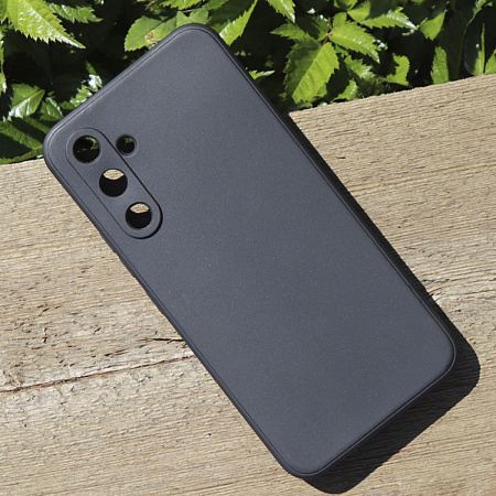 Чехол силиконовый для Samsung Galaxy A55 (5G), с микрофиброй внутри, с защитой камеры, X-CASE, черный