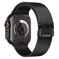 Ремешок на руку для Apple Watch 44/45/46/49 мм, HOCO, WA33, Milanese loop, застежка зонтиком, черный