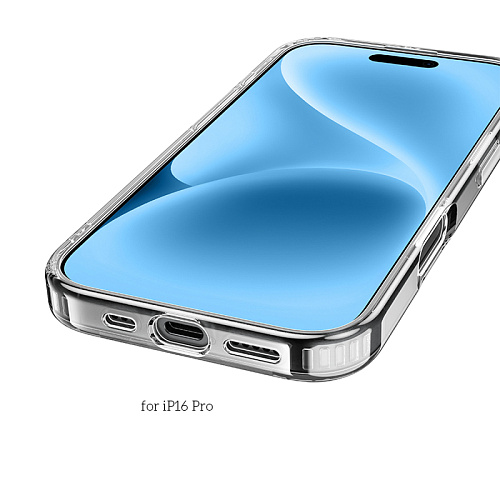 Чехол силиконовый для iPhone 16 Pro, Магнитный (MagSafe), HOCO, прозрачный