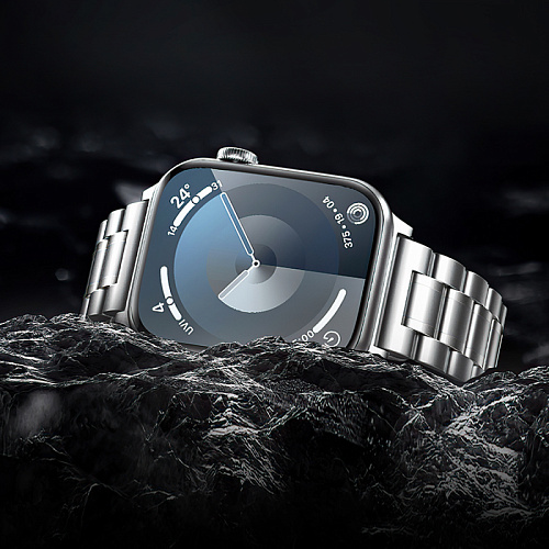 Ремешок на руку для Apple Watch 44/45/46/49 мм, HOCO, WA32, стальной, серебристый