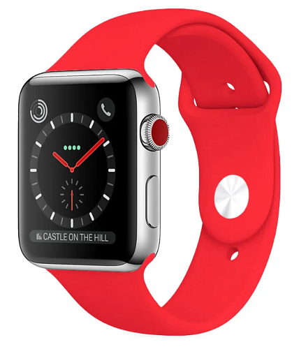 Ремешок на руку для Apple Watch 38/40/41 мм, Silicon, красный