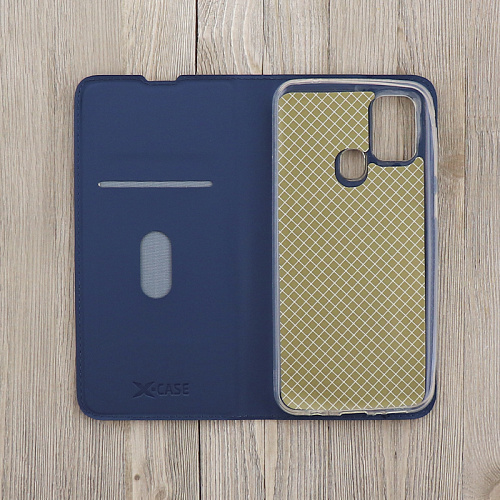Чехол-книжка для Samsung Galaxy A21S, X-CASE, боковой, синий
