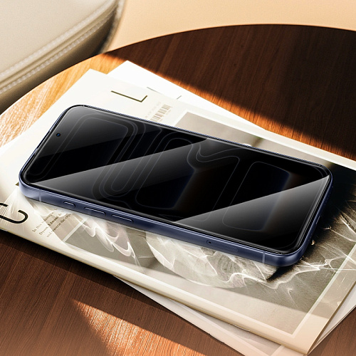 Защитное стекло для iPhone 17 Pro Max, G15, HOCO, Guardian shield series full-screen anti-spy tempered glass, черное