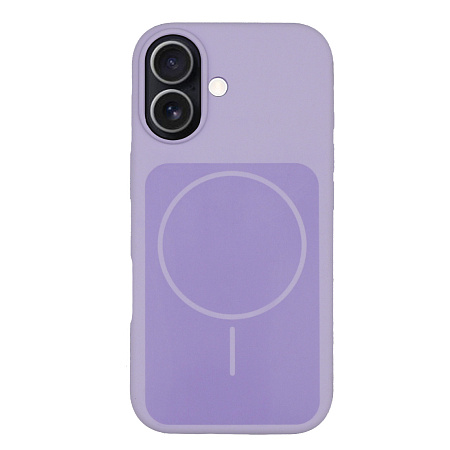 Чехол-накладка для iPhone 17, Silicon Case, магнитный (MagSafe), с дизайном, без лого, X-CASE, сиреневый