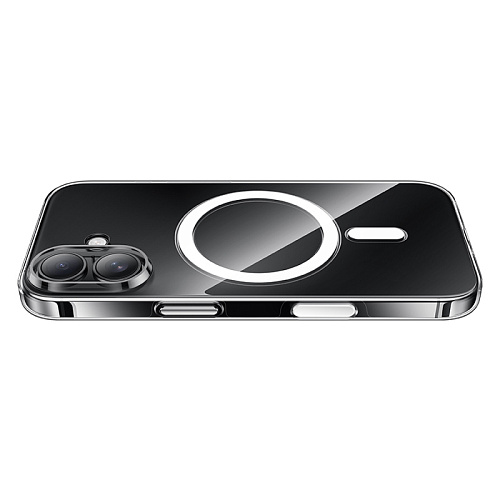 Чехол для iPhone 17, PC+TPU, Магнитный (MagSafe), AS4, HOCO, прозрачный