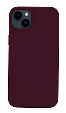 Чехол-накладка для iPhone 14 Plus, Silicon Case, без лого, винный