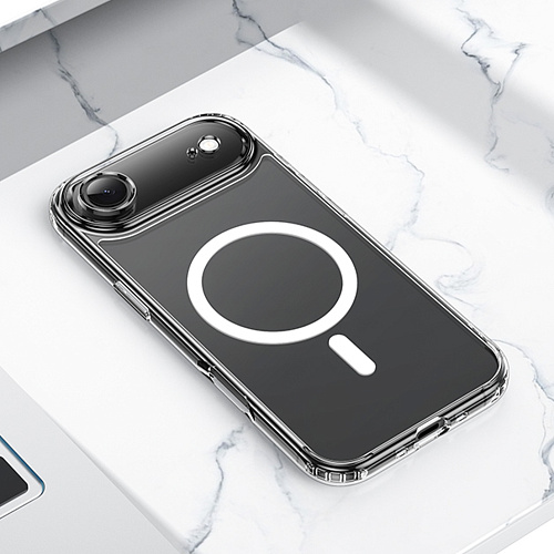 Чехол силиконовый для iPhone 17 Air, Магнитный (MagSafe), HOCO, прозрачный