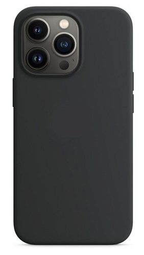 Чехол - накладка для iPhone 13 Pro, Silicon Case, без лого, черный