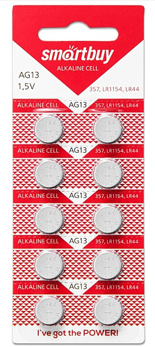 Батарейка часовая, AG13, LR44 (357/A76/SR1154) (1 Батарейка)