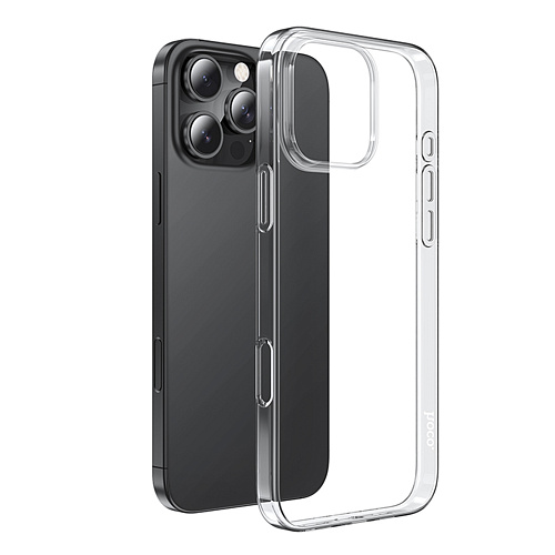 Чехол силиконовый для iPhone 16 Pro, Light series TPU, HOCO, прозрачный