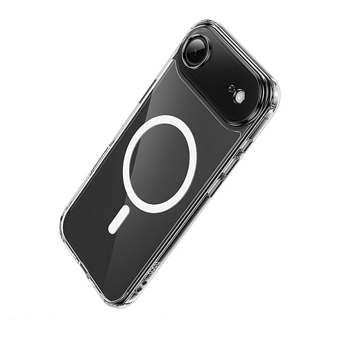 Чехол силиконовый для iPhone 17 Air, Магнитный (MagSafe), HOCO, прозрачный