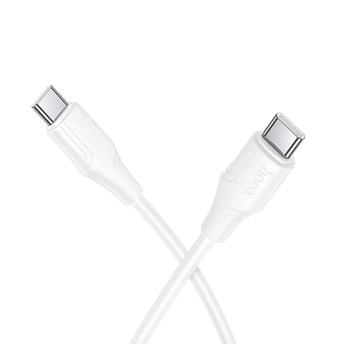 Кабель Type-C на Type-C, HOCO, X124, силиконовый, 1м, 60W, белый