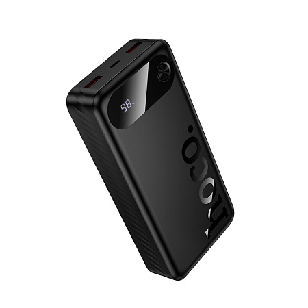 Универсальный Доп. Аккумулятор 20000mAh, J154A, HOCO, выход: 2 USB (22.5), 1 PD (20W), черный