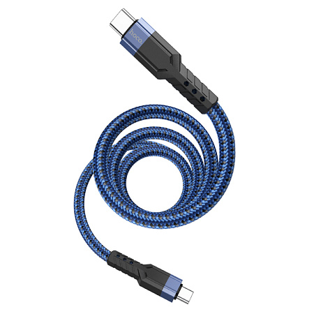 Кабель Type-C на Type-C, HOCO, U110, 60W, 1.2м, синий