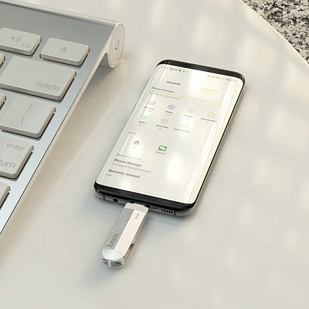 USB Flash Drive 128GB Smart Type-C (UD10) 2 в 1, скорость записи 15-30 МБ/С, скорость чтения 80-120МБ/С