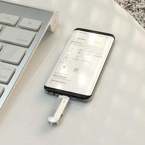 USB Flash Drive 128GB Smart Type-C (UD10) 2 в 1, скорость записи 15-30 МБ/С, скорость чтения 80-120МБ/С