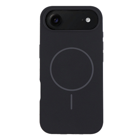 Чехол-накладка для iPhone 17 Air, Silicon Case, магнитный (MagSafe), без лого, X-CASE, черный