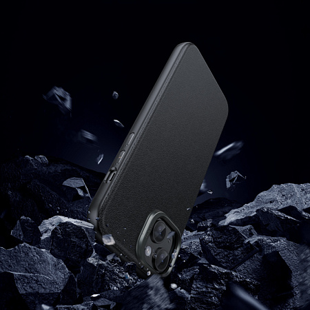 Чехол для iPhone 15, TPU+PU, Магнитный (MagSafe), AS8, HOCO, черный