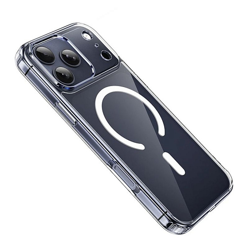 Чехол силиконовый для iPhone 17 Pro Max, Магнитный (MagSafe), HOCO, прозрачный