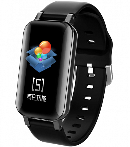 Беспроводные наушники T89 черные вакуумные с чехлом - фитнес браслетом