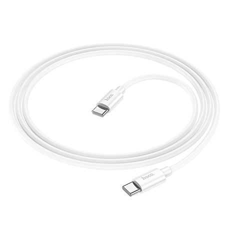 Кабель Type-C на Type-C, HOCO, X87, 1м, силиконовый, 60W, белый