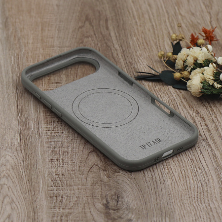 Чехол-накладка для iPhone 17 Air, Silicon Case, магнитный (MagSafe), без лого, X-CASE, серый