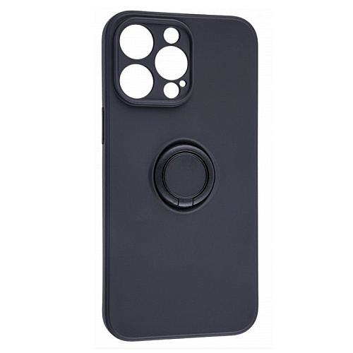 Чехол силиконовый для iPhone 14 Pro Max (6.7), с держателем, с защитой камеры, X-CASE, черный
