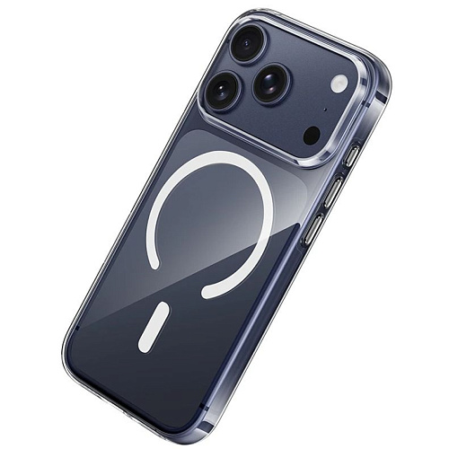 Чехол для iPhone 17 Pro Max, PC+TPU, Магнитный (MagSafe), AS4, HOCO, прозрачный