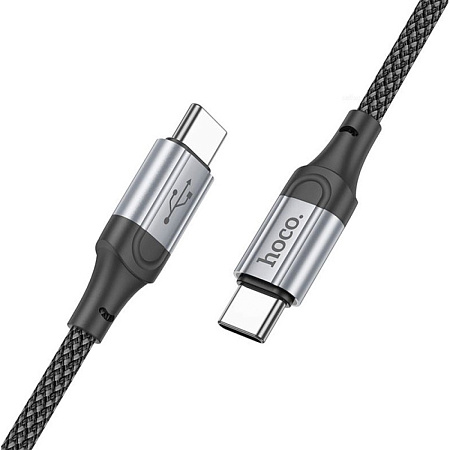 Кабель Type-C на Type-C, HOCO, X102, 1м, 60W, черный