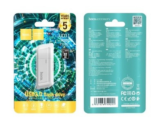 USB Flash Drive 32GB (UD11), Cкорость записи 15-30MB/S, Скорость чтения 70-100MB/S