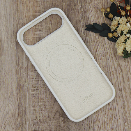 Чехол-накладка для iPhone 17 Air, Silicon Case, магнитный (MagSafe), без лого, X-CASE, белый