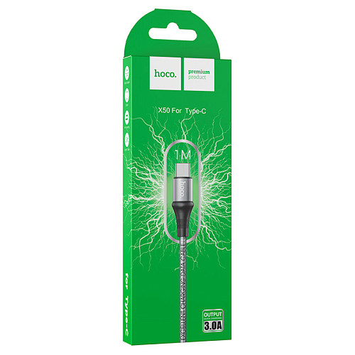 USB Кабель Type-C, HOCO, X50, серый