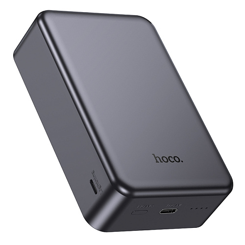 Универсальный Доп. Аккумулятор 20000mAh, J160B, HOCO, 1 PD 20W, беспроводная зарядка (MagSafe), серый
