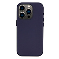 Чехол-накладка для iPhone 15 Pro Max, экокожа, магнитный (MagSafe), без лого, X-CASE, темно-синий
