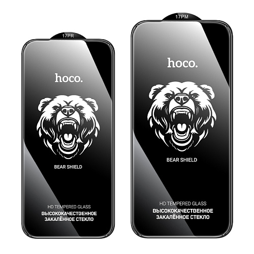 Защитное стекло для iPhone 17 Pro Max, A777, HOCO, HD, рамка черная