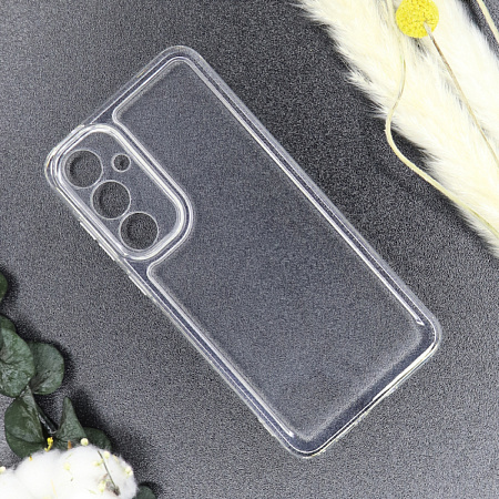 Чехол силиконовый для Samsung Galaxy A55 (5G), с защитой камеры, X-CASE, прозрачный