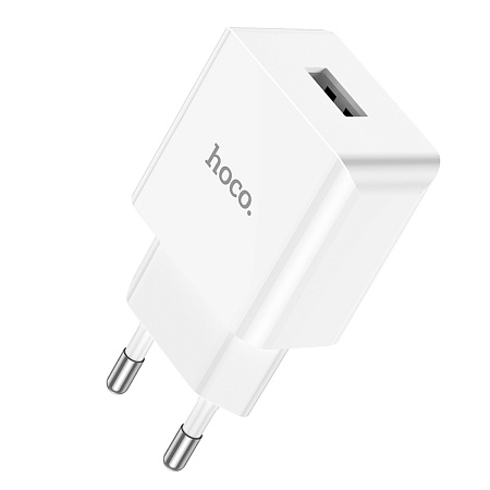 Сетевое зарядное устройство, 1 USB 2.1A (C106A), HOCO, белый