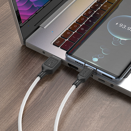 USB Кабель Type-C, HOCO, X90, 1м, силиконовый, белый